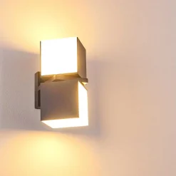 Applique Murale D'Exterieur Swanek Led Anthracite, 2 Lumieres