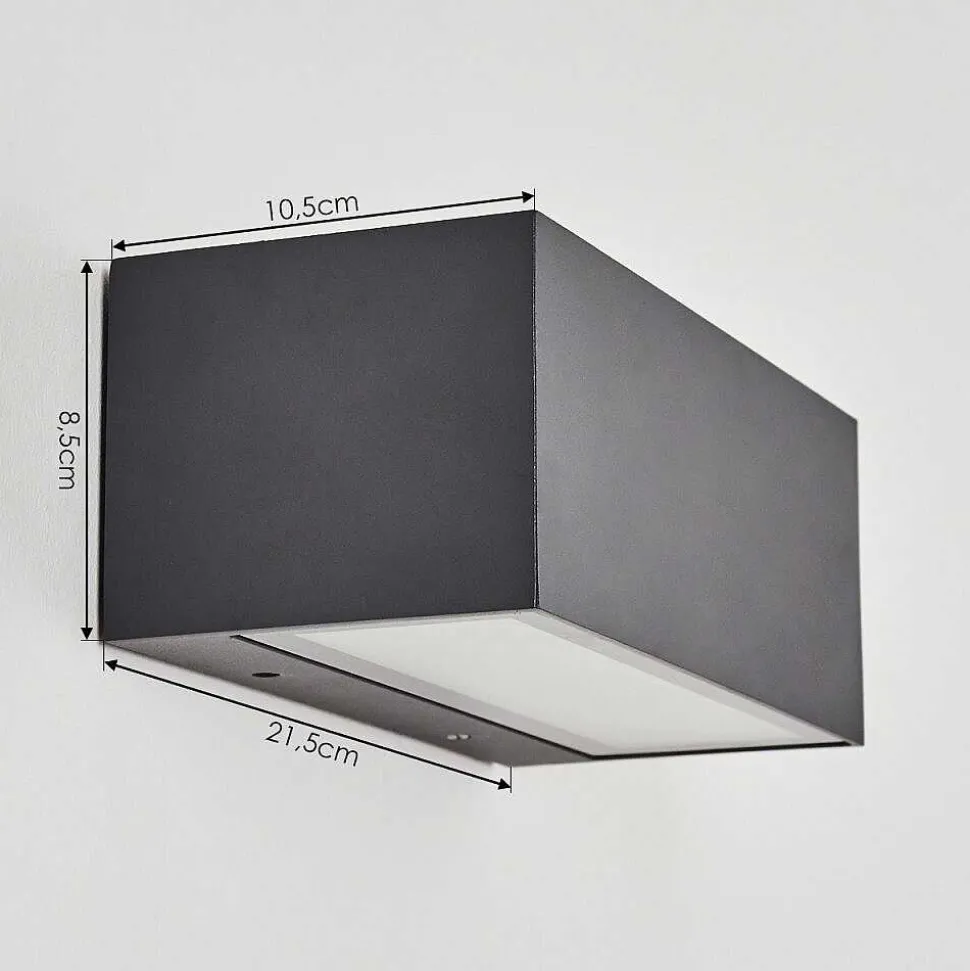 Applique Murale D'Exterieur Spidern Led Anthracite, 1 Lumiere, Changeur De Couleurs