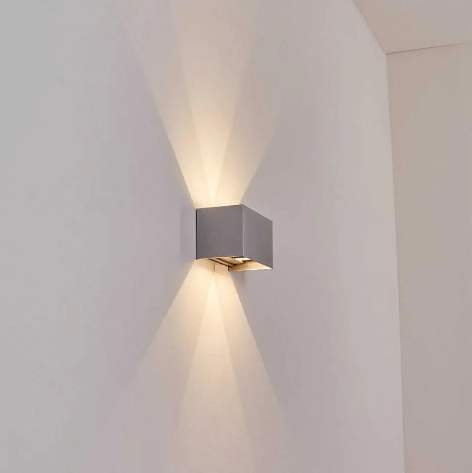 Applique Murale D'Exterieur Tamarin Led Gris, 1 Lumiere