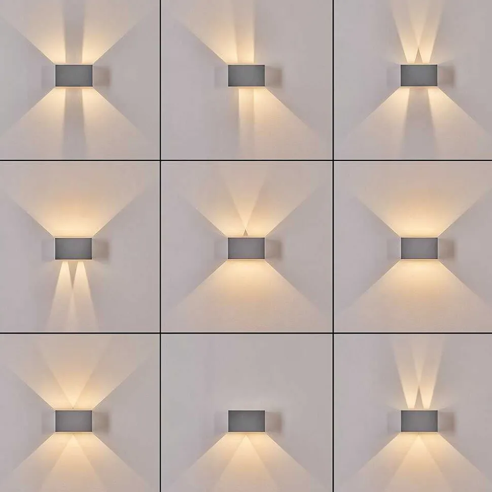 Applique Murale D'Exterieur Tamarin Led Gris, 1 Lumiere