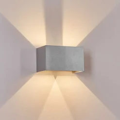 Applique Murale D'Exterieur Tamarin Led Gris, 1 Lumiere