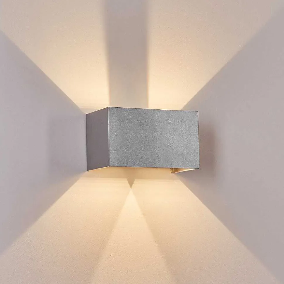 Applique Murale D'Exterieur Tamarin Led Gris, 1 Lumiere