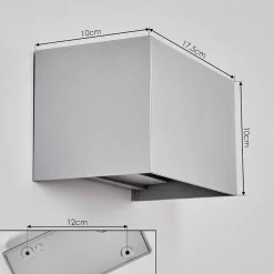 Applique Murale D'Exterieur Tamarin Led Gris, 1 Lumiere