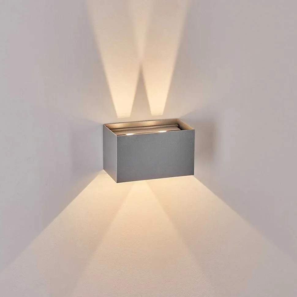 Applique Murale D'Exterieur Tamarin Led Gris, 1 Lumiere