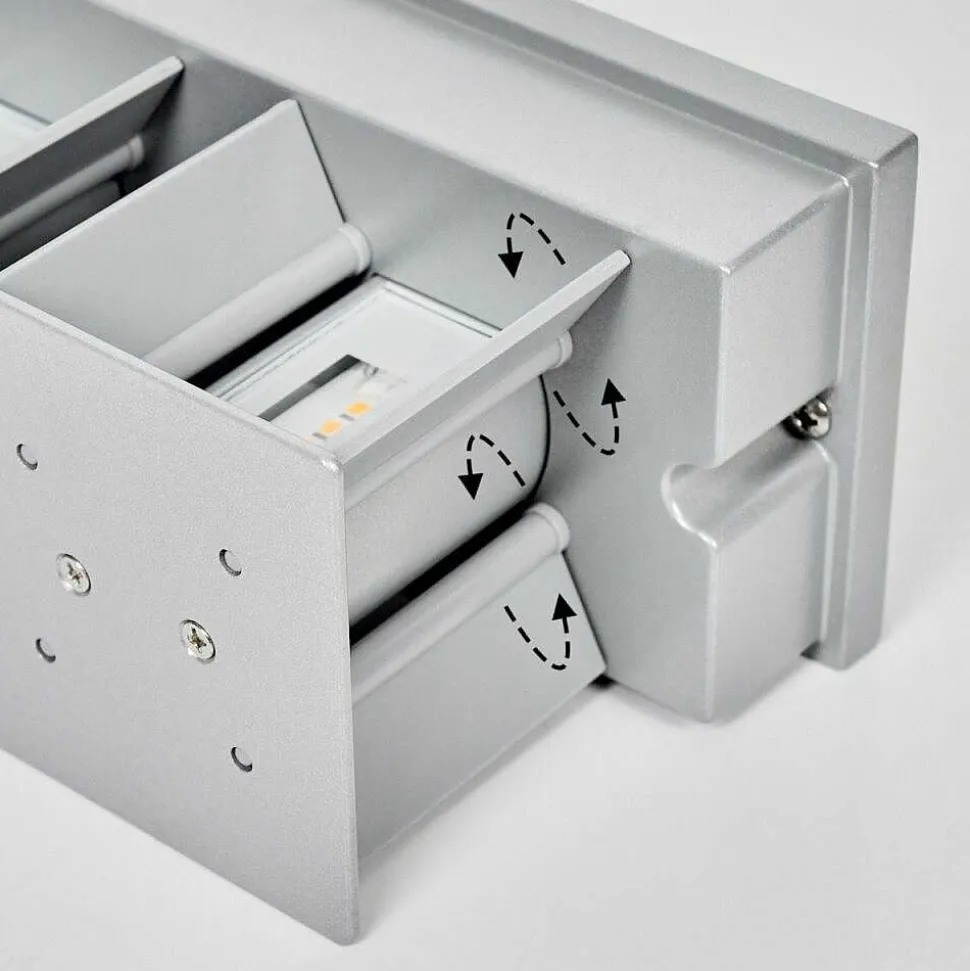 Applique Murale D'Exterieur Tamarin Led Gris, 1 Lumiere