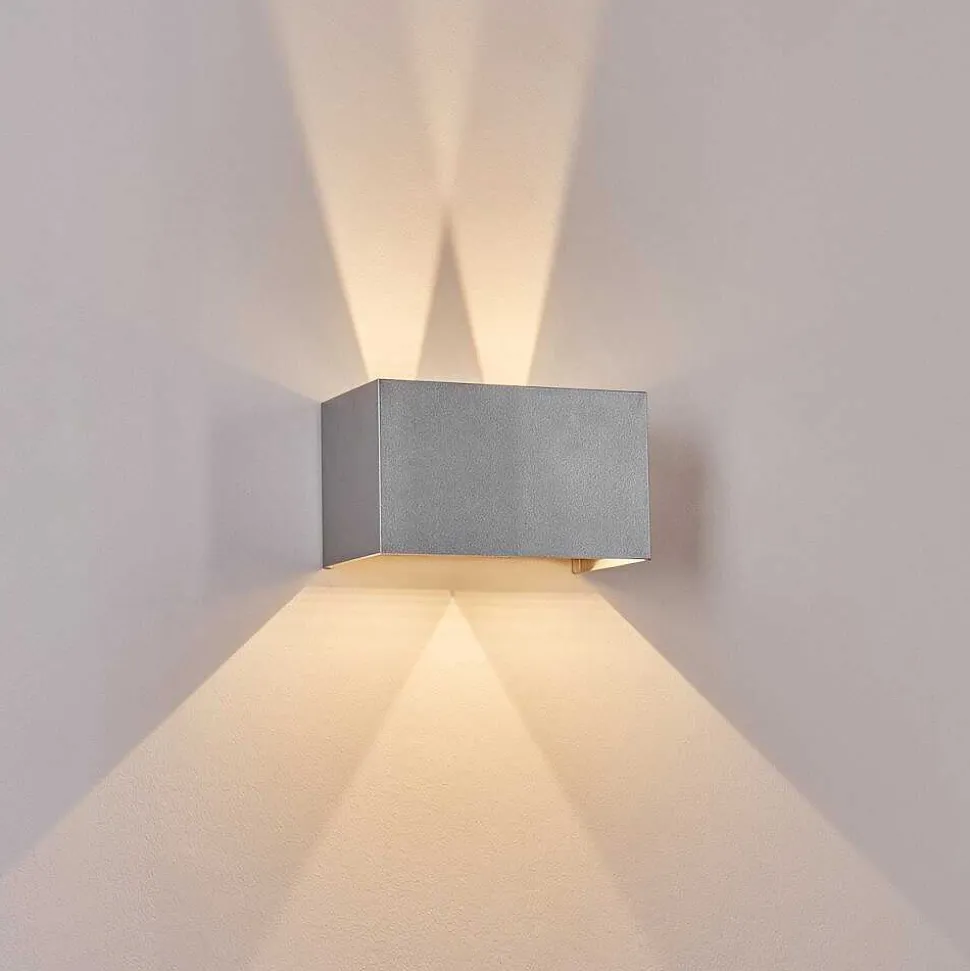 Applique Murale D'Exterieur Tamarin Led Gris, 1 Lumiere