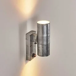 Applique Murale D'Exterieur Bessiebelle Zingue, 2 Lumieres, Detecteur De Mouvement