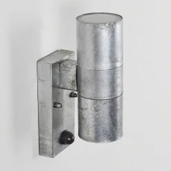 Applique Murale D'Exterieur Bessiebelle Zingue, 2 Lumieres, Detecteur De Mouvement