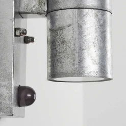 Applique Murale D'Exterieur Bessiebelle Zingue, 2 Lumieres, Detecteur De Mouvement
