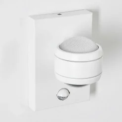 Applique Murale D'Exterieur Borlo Led Blanc, 2 Lumieres, Detecteur De Mouvement