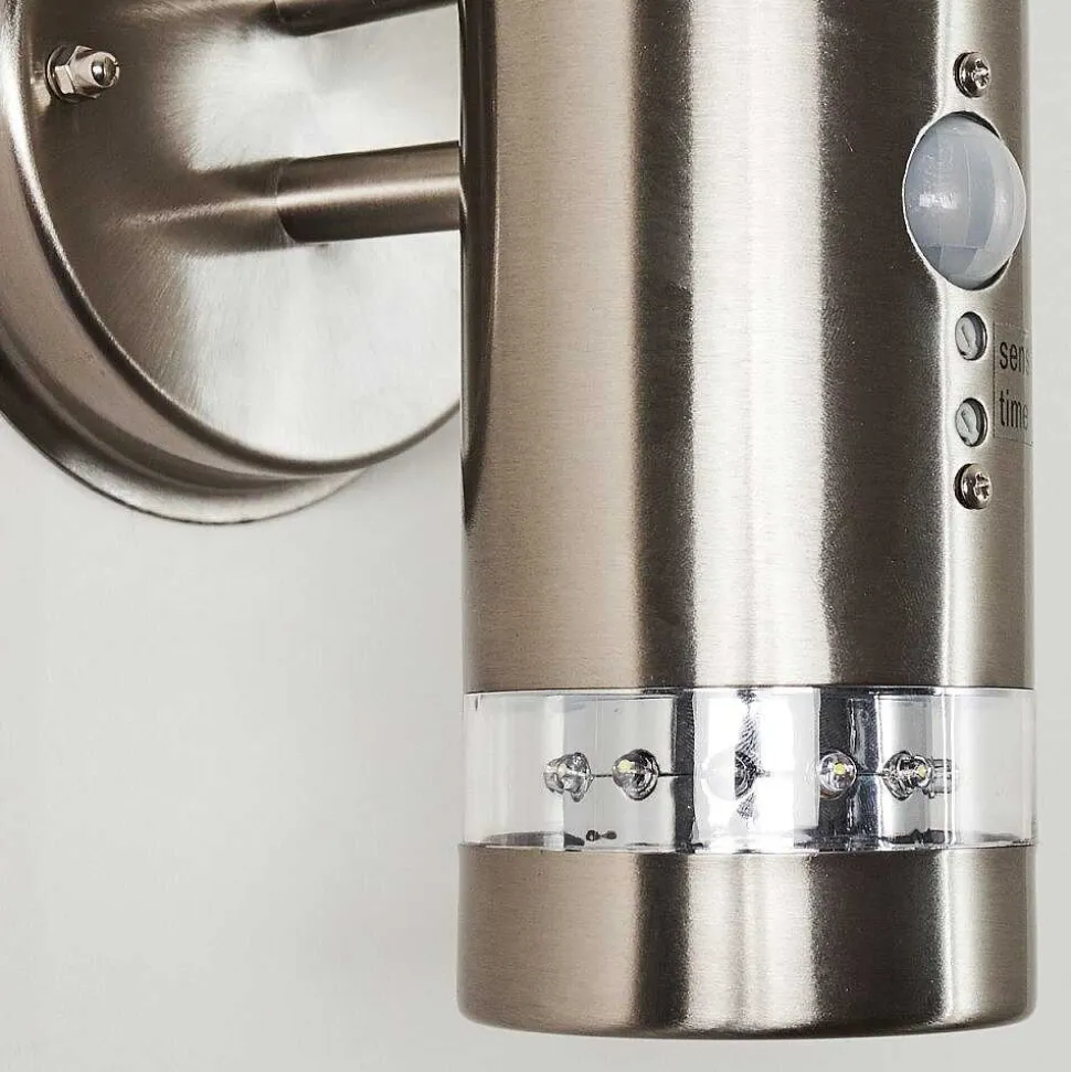 Applique Murale D'Exterieur Walise Acier Inoxydable, 1 Lumiere, Detecteur De Mouvement