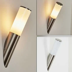 Applique Murale D'Exterieur Caserta Nickel Mat, 1 Lumiere