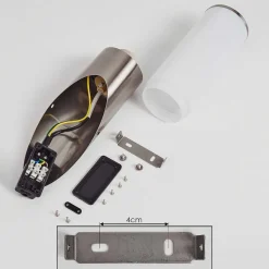 Applique Murale D'Exterieur Caserta Nickel Mat, 1 Lumiere