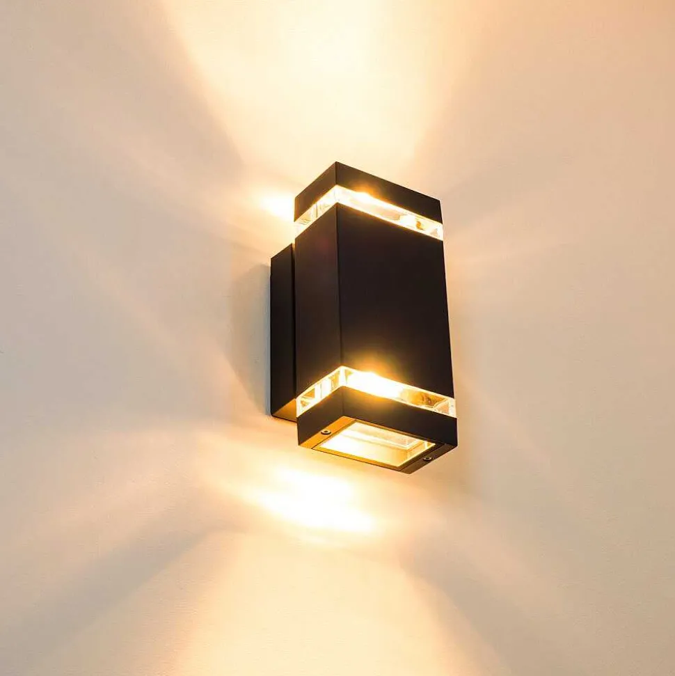 Applique Murale D'Exterieur Edevik Anthracite, 2 Lumieres