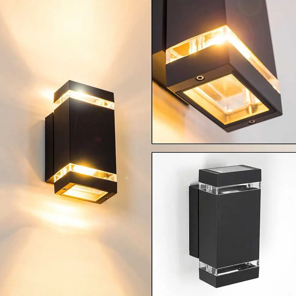 Applique Murale D'Exterieur Edevik Anthracite, 2 Lumieres