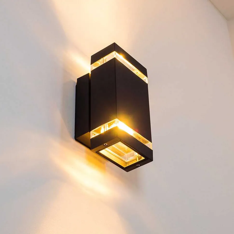 Applique Murale D'Exterieur Edevik Anthracite, 2 Lumieres