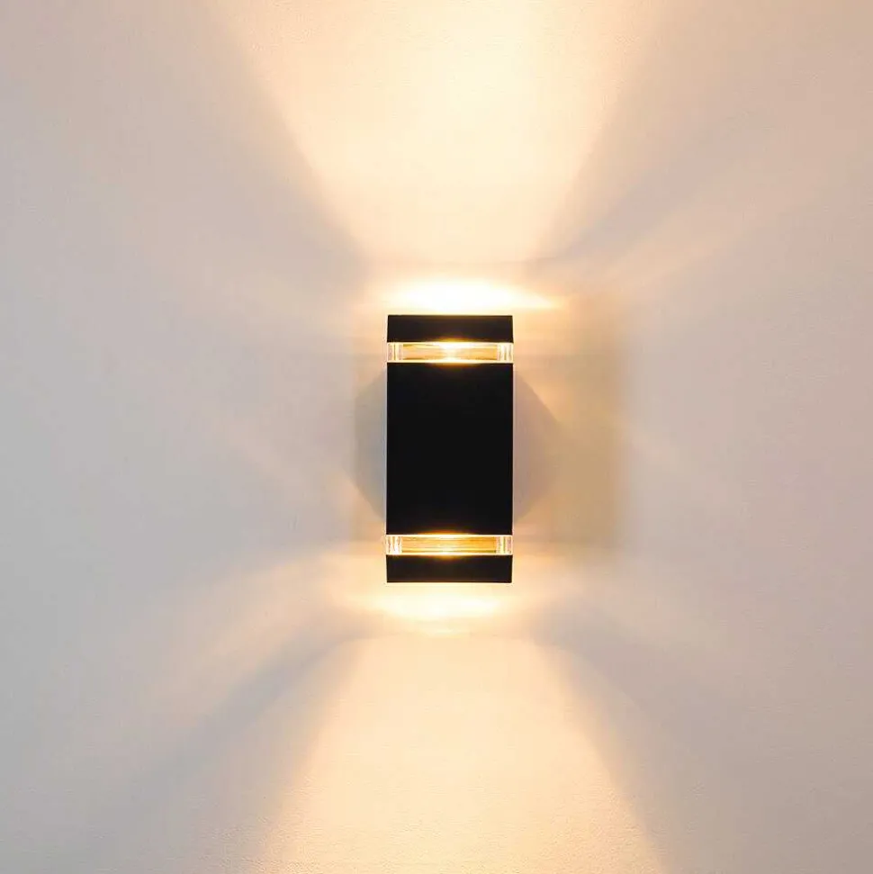 Applique Murale D'Exterieur Edevik Anthracite, 2 Lumieres