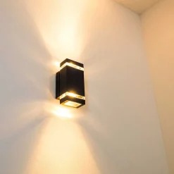 Applique Murale D'Exterieur Edevik Anthracite, 2 Lumieres