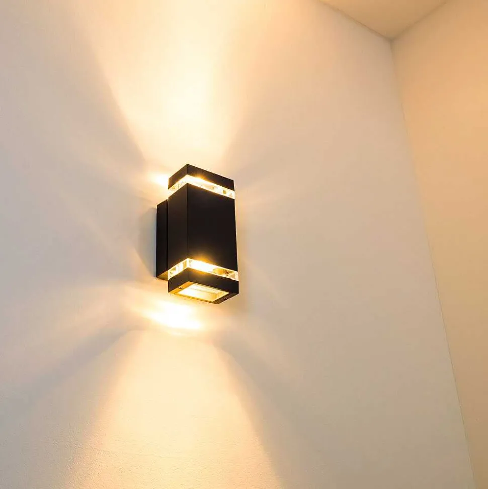 Applique Murale D'Exterieur Edevik Anthracite, 2 Lumieres