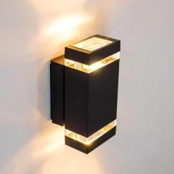 Applique Murale D'Exterieur Edevik Anthracite, 2 Lumieres