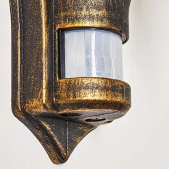 Applique Murale D'Exterieur Loria Brun Dore, 1 Lumiere