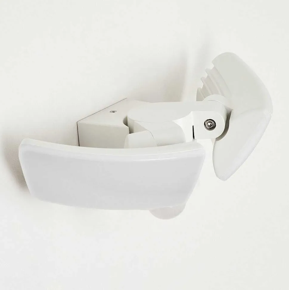 Applique Murale D'Exterieur Carnetin Led Blanc, 2 Lumieres, Detecteur De Mouvement