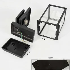 Applique Murale D'Exterieur Tieva Noir, 1 Lumiere, Detecteur De Mouvement