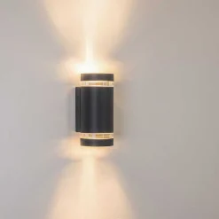 Applique Murale D'Exterieur Tagish Anthracite, 2 Lumieres