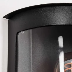 Applique Murale D'Exterieur Spitnes Noir, 1 Lumiere