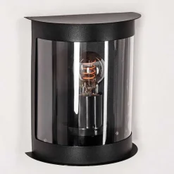 Applique Murale D'Exterieur Spitnes Noir, 1 Lumiere