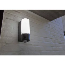 Applique Murale D'Exterieur Lutec Pollux Led Anthracite, 1 Lumiere, Detecteur De Mouvement