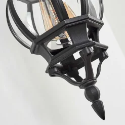 Applique Murale D'Exterieur Lentua Noir, 1 Lumiere