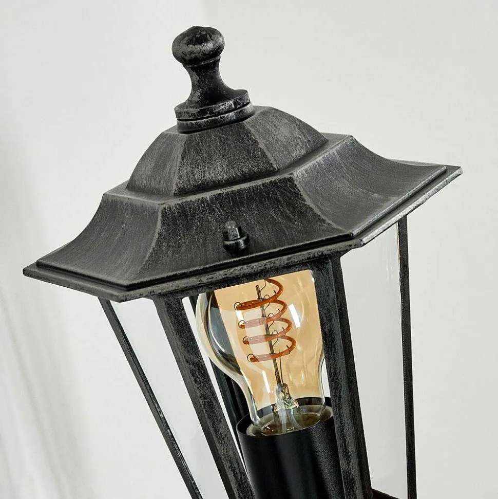 Applique Murale D'Exterieur Loria Gris, Noir, Argente, 1 Lumiere, Detecteur De Mouvement