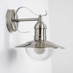 Applique Murale D\\'Exterieur Broni Acier Inoxydable, 1 Lumiere