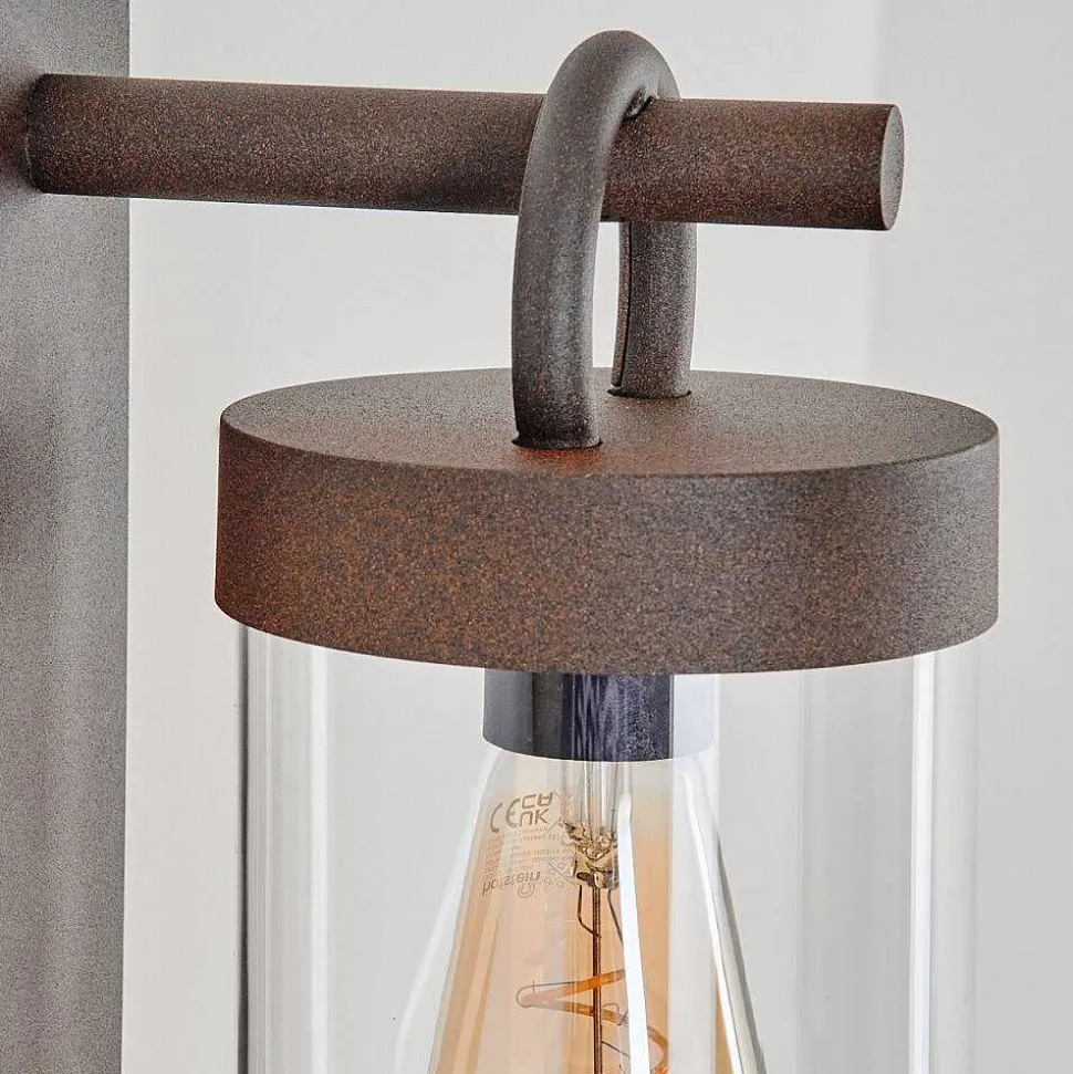 Applique Murale D'Exterieur Fulham Brun, Rouille, 1 Lumiere, Detecteur De Mouvement