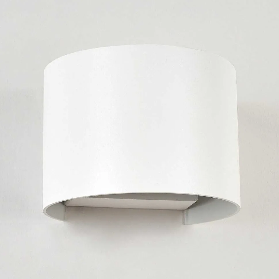 Applique Murale D'Exterieur Tamarin Led Blanc, 2 Lumieres