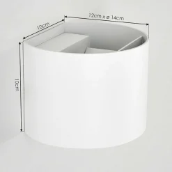 Applique Murale D'Exterieur Tamarin Led Blanc, 2 Lumieres