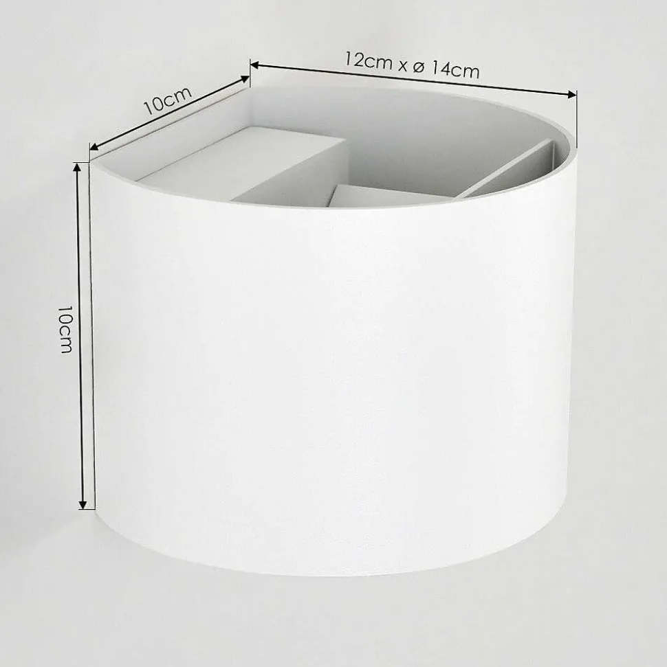 Applique Murale D'Exterieur Tamarin Led Blanc, 2 Lumieres