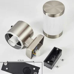 Applique Murale D'Exterieur Tolsona Nickel Mat, 1 Lumiere, Detecteur De Mouvement