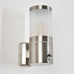 Applique Murale D'Exterieur Tolsona Nickel Mat, 1 Lumiere, Detecteur De Mouvement