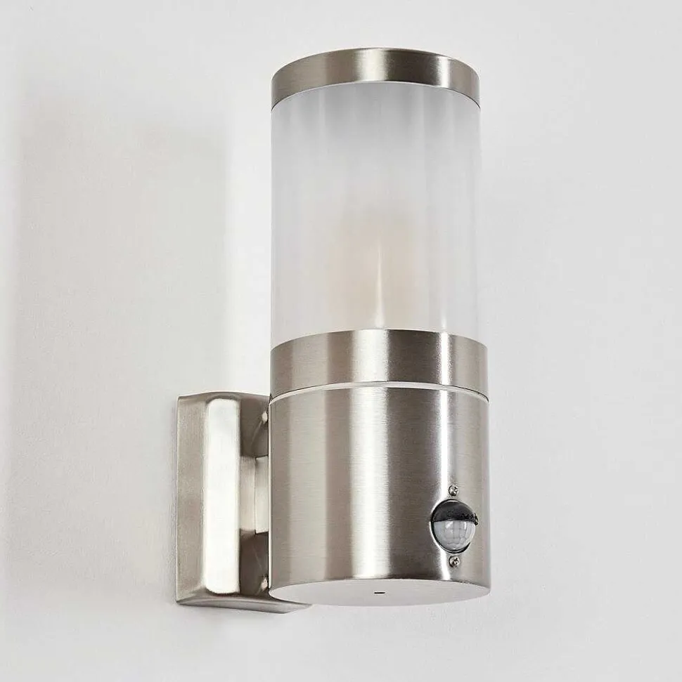 Applique Murale D'Exterieur Tolsona Nickel Mat, 1 Lumiere, Detecteur De Mouvement