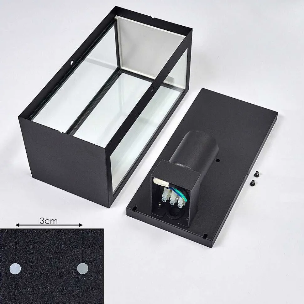 Applique Murale D'Exterieur Hakkas Noir, 1 Lumiere