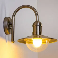 Applique Murale D'Exterieur Elima Acier Inoxydable, 1 Lumiere