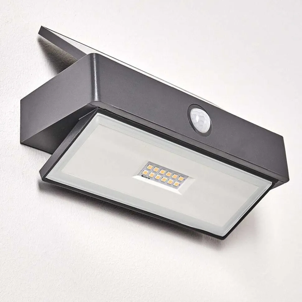 Applique Murale D'Exterieur Wiborg Led Anthracite, 1 Lumiere, Detecteur De Mouvement