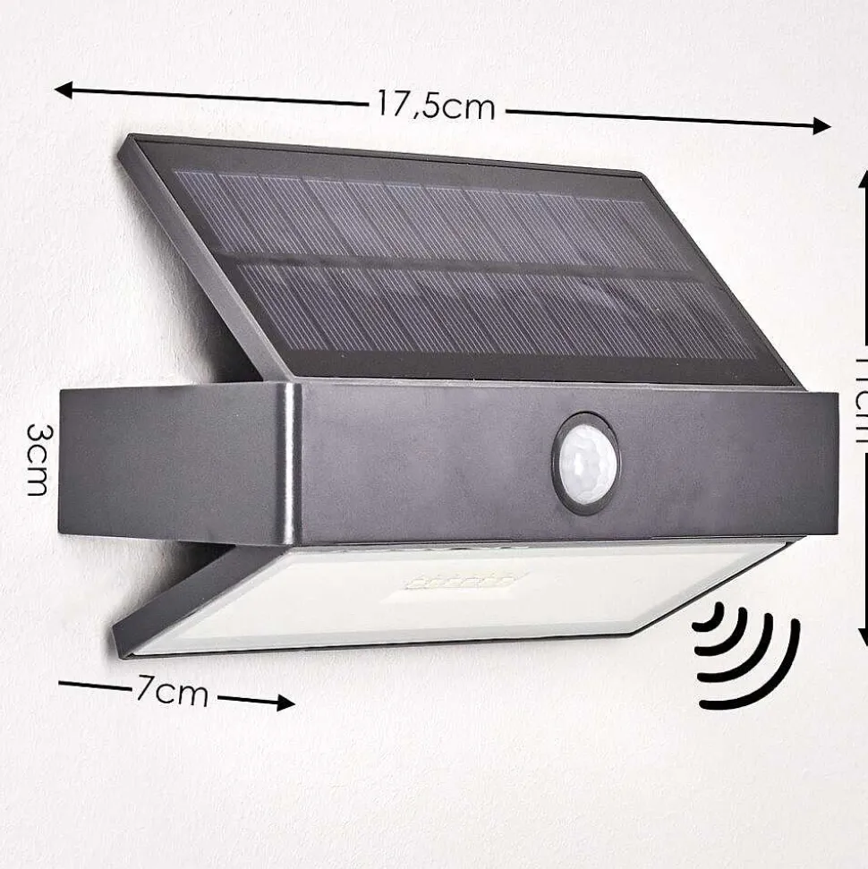 Applique Murale D'Exterieur Wiborg Led Anthracite, 1 Lumiere, Detecteur De Mouvement