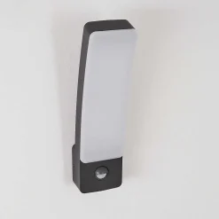 Applique Murale D'Exterieur Maseru Led Anthracite, 1 Lumiere, Detecteur De Mouvement