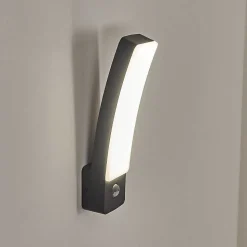Applique Murale D'Exterieur Maseru Led Anthracite, 1 Lumiere, Detecteur De Mouvement