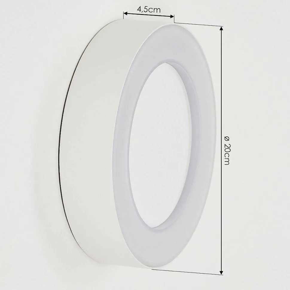 Applique Murale D'Exterieur Paleroo Led Blanc, 1 Lumiere