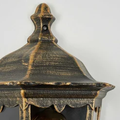 Applique Murale D'Exterieur Hongkong Brun, Or, 1 Lumiere