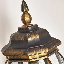 Applique Murale D'Exterieur Lentua Brun Dore, 1 Lumiere, Detecteur De Mouvement